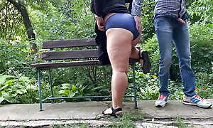Mother-in-law deduct her son-in-law pee on her gorgeous pest in bloomers