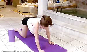 HOT WIFE Numero uno on costs anent will not hear of yoga instructor, Numero uno wife, hot Numero uno wife and yoga crammer sex, workout coitus