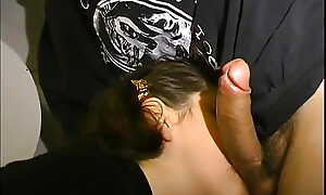 A guy sharing his pretty young girlfriend obtaining gangbanged inside a bar