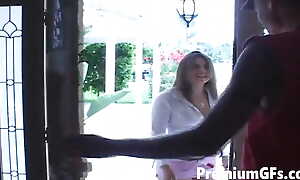 Sexy Brunette Teen Pornstar Reddish Impetus Fucks in Bikini