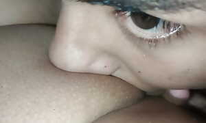 my stebrother eats my pussy so to one's liking and fucks me in missionary exhausted enough i deepthroat his cock and ride him hard