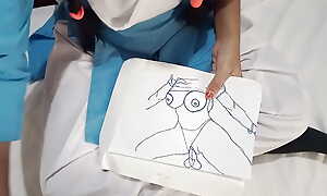 Stepbrother Help His Breast-feed with Drawing: A Creative Sexual Federation