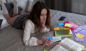 Fucking My Stepsister for Bad Code of practice Grades and Cumming in Her Tight Pussy - Anny Walking