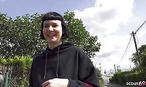 GERMAN SCOUT - Colossal Skinny French Girl Delfine Dahlia Pickup and talk to Actors Make the beast with two backs