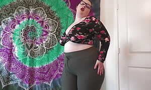 Teen BBW gives Off colour striptease coupled upon joi upon parathetic countdow