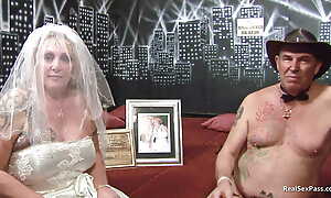 Bride increased by bridesmaid's gala gangbang