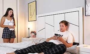 Step Brother Fucked Virgin Step Sister and Cum Inside Her Parsimonious Pussy!