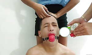 Oustandingly College Hunk Sleety Cissy Slut Slave by Evil Femdom Brats!