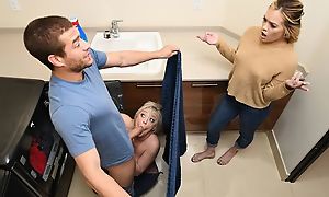 Xander fucks short-haired MILF in both of their way eager holes