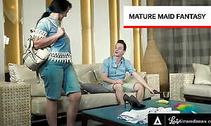 LUSTY GRANDMAS - Sexy Matured Maid In Stockings Made A Man's Fantasy Tally True By Fucking Him