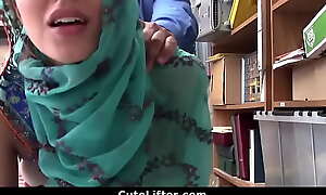 Hijab Wearing teen Blackmailed and Fucked Of Stealing