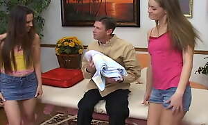 Jassy & Christina all over daddy a wholly hot knead