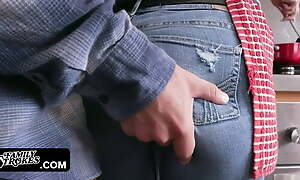 Big Titted Luring Milf Gets Her Jeans Torn