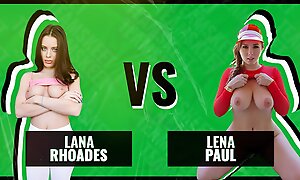 Battle Of Along to Babes - Lana Rhoades vs Lena Paul - Along to Ultimate Bouncing Big Natural Tits Competition