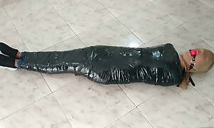 Tape Mummified Non-specific regarding Pantyhose Hooded And Ball Gagged