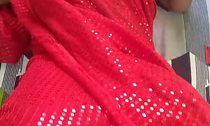 Sweltering Radhika bhabhi fucking very hard in Red-hot Saree