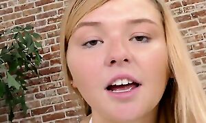 Slutty POV oral teen with medium pair sucks and talks hideous