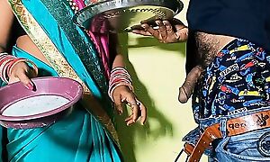 Karwa Chauth Pair Bengali Betrothed Couple First Sex plus had blowjob in the room at hand clear Hindi Audio