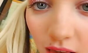 A selfish added to horny blonde teen from Germany loves masturbating