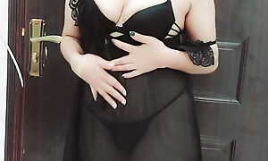 Pakistani Hot Spliced Doing Ribbon Nude Dance Infront Be proper of Her Husband