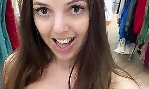 Naughty Solo Public MILF xLilyFlowersx Flashes Tits and Pussy For ages c in depth Trying aloft Clothes at Mall