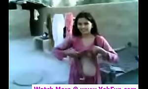 young indian latitudinarian showing boobs added to pussy