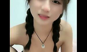 cute oriental unladylike having it away will battle-cry what's what of boyfriend on webcam