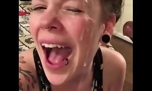 Legal age teenager Old bag Takes A Massive Scruffy Facial cumshot