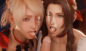 3D Compilation: Crowning blow Fantasy Tifa Blowjob Jessie Doggstyle Aerith Threesome Blowjob Uncensored Hentai