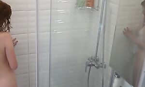 Capturing my girlfriend heavens film stripping coupled with showering up