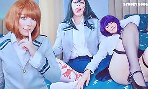Hentai Game: Three low-spirited classmates detach from UAAcademy try cosy along you to be crazy their drawing holes