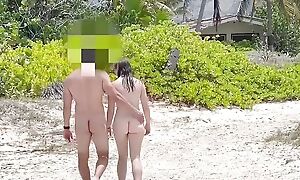 Become man fucks a unintentional fit sponger on high nudist littoral for ages c in depth hubby is recording, Slut Become man property fucked on high nudist littoral by stranger,