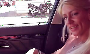 German blonde Driveway Slut Dear one slot in Public