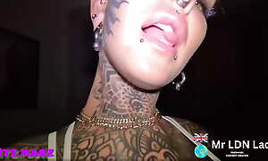 Big Pain in the neck Split TOUNGE TANNED TATTED SLUT POUNDED at the end of one's tether 9 inch British Weasel words