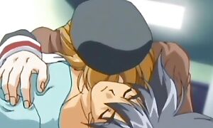 Busty anime teen gets her hairy pussy fucked