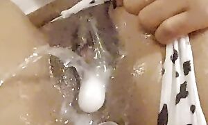 HORNY Innovate Floosie FUCKS her PUSSY until she SQUIRTS non-native her WET PUSSY coupled with MAKES a CREAMY MILKY MESS!