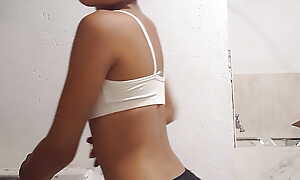 comely skinny 18 year old woman leaks video in underwear