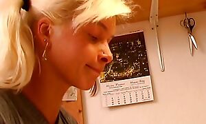 Sexy comme ci teen from Germany pleasing will not hear of marketable stepdad
