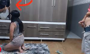 cheating blindfolded wife with my friend in the clothe