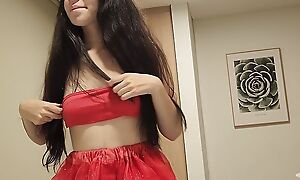 His stepdaughter arrives to a skirt with an increment of impecunious underwear to fuck with him to his wife's bed