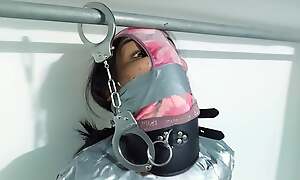 Panty Hooded Mummy Locked Around Relating to The Attic - Selfgags