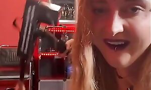 German Femdom Hard Anal Fuck with Fuckmachine Von Will not hear of Consequent