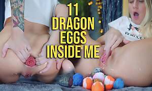 Dragon eggs pussy dilation plus anal fisting