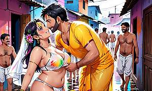 AI Generated Uncensored Anime Images Of Hot Indin Women Playing  Wretched Holi