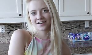 Watch Cute Blonde Teen Riley Star Hop all over on Her Step Daddies Cock