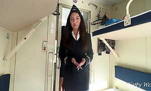 I Called the Conductor on the Habituate to My Compartment with an increment of Fucked To the fullest She Was on a Break