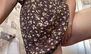 Step sister deprived of panties in midget dress